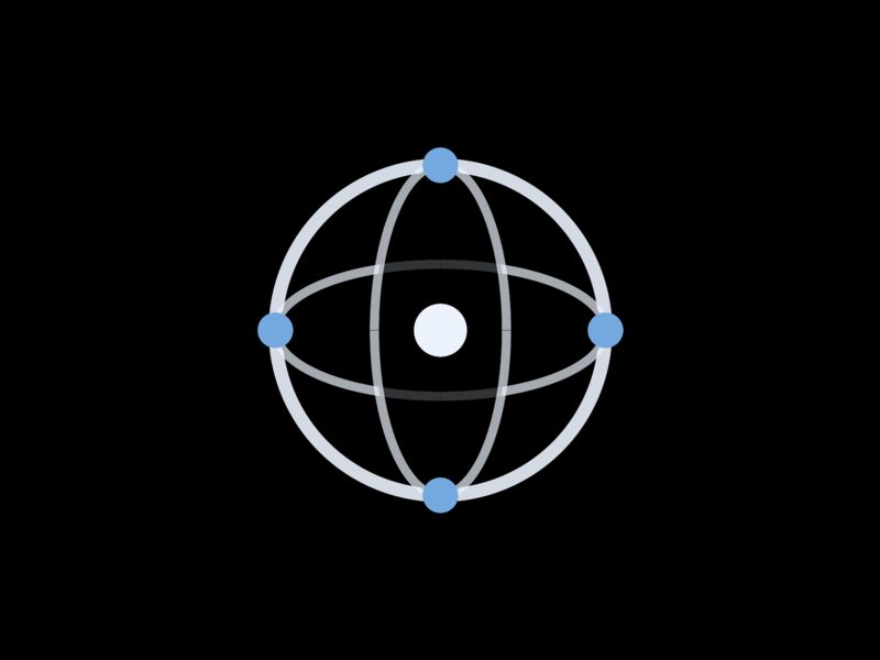 Globe and orbit lines symbolizing broadband internet connectivity